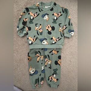 H&M Kids Cartoon Pajama Set - Green and Black